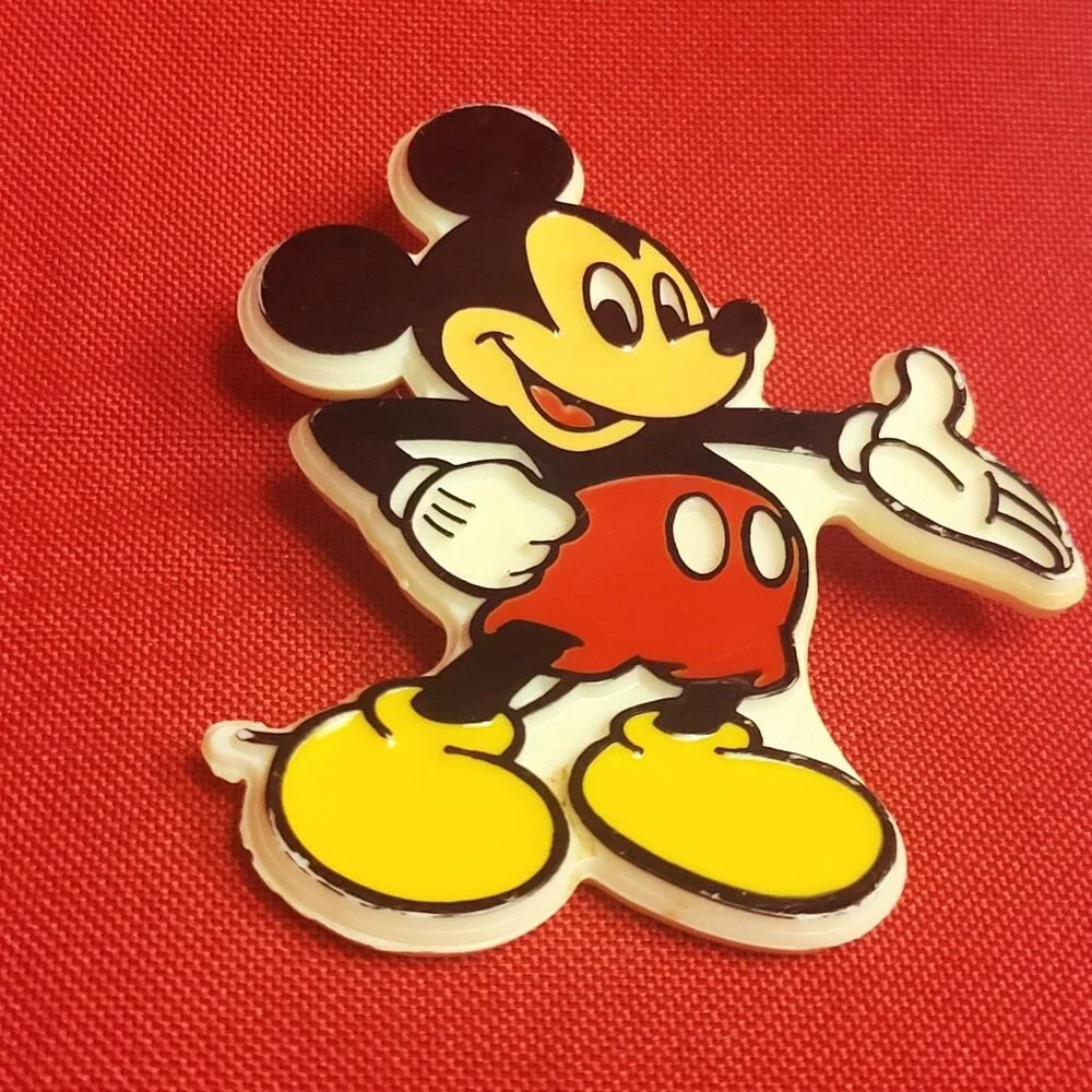 Vintage Disney Plastic Mickey Mouse Pin